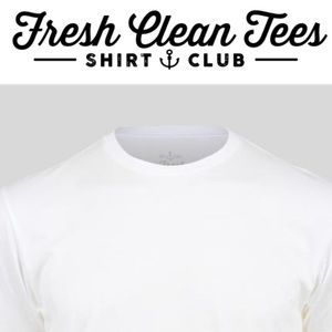•men’s• medium white crew neck “fresh clean tee”